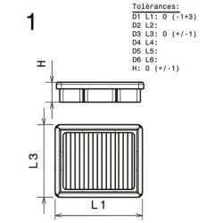 Filtre à Air Green VOLKSWAGEN CADDY III (2KA/2KB/2KH/2KJ/2CA/2CB/2CH/2CJ) 1,4L 75