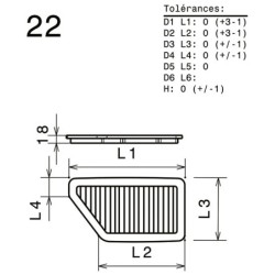 Filtre à Air Green VOLKSWAGEN EOS (1F7/1F8) 2,0L TFSI 200